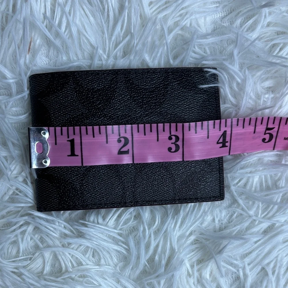 Coach Black Textured Leather Card Holder